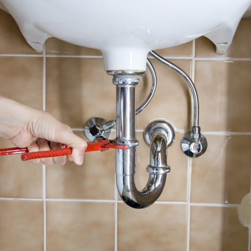 Drain inspection equipment in use