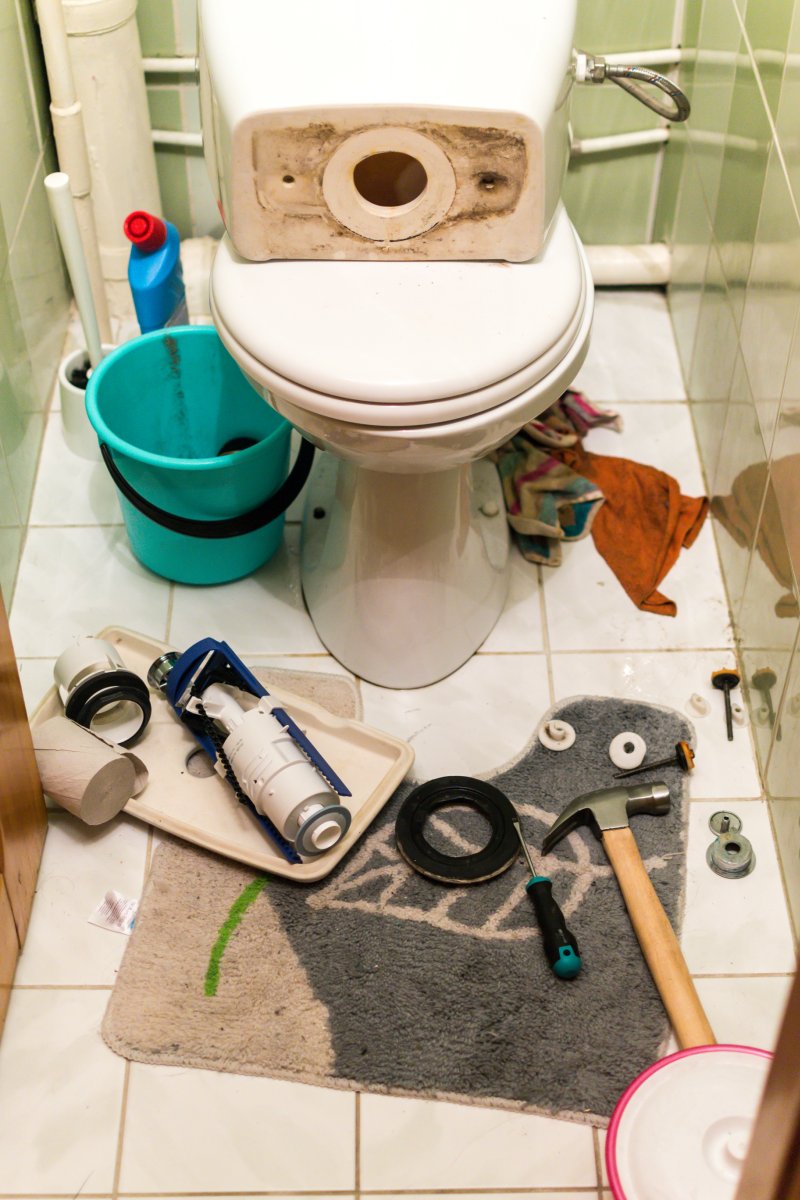 New toilet being installed in a Borehamwood bathroom